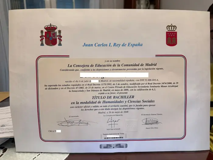 comprar titulo bachillerato